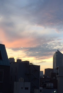 文月梅雨の夕暮れ