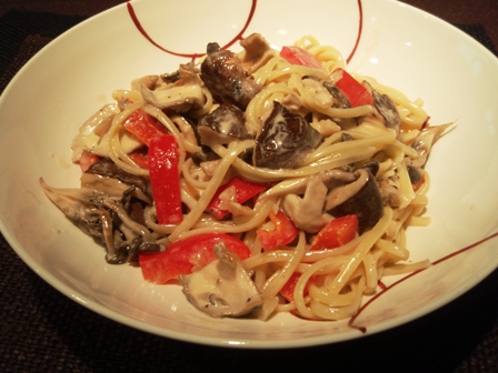 きのこのクリームパスタ.JPG